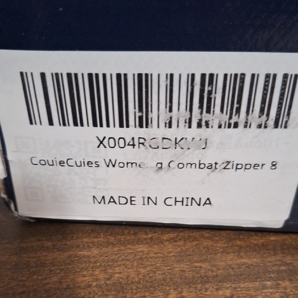 Black Rugged Sole Chunky Ankle Moto Boots with Buckle - Picture 9 of 9